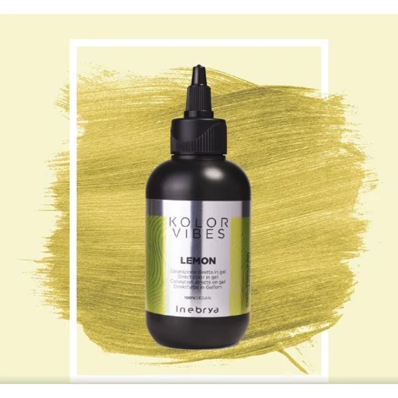 Inebrya Kolor Vibes vegán hajszinező gél, Lemon, 150 ml