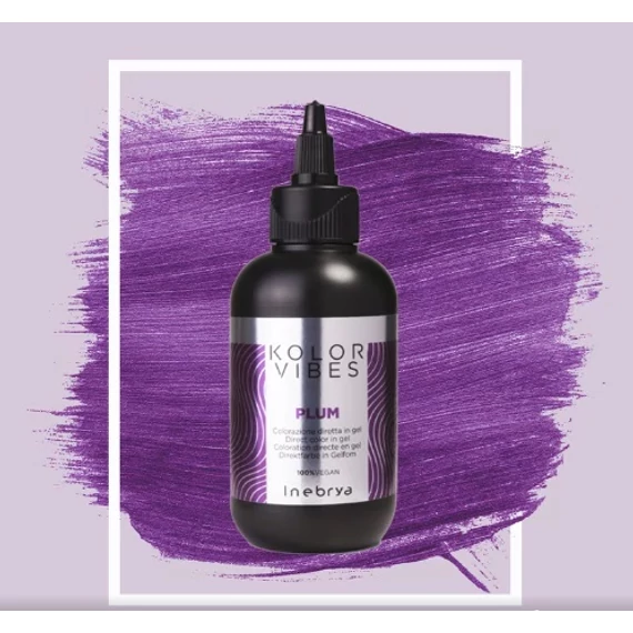 Inebrya Kolor Vibes vegán hajszinező gél, Plum, 150 ml