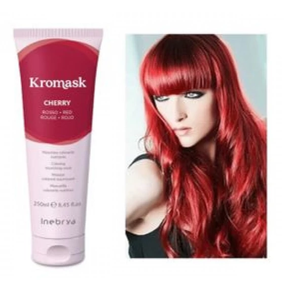 Inebrya Kromask hajszínező hajpakolás, Cherry Red, 300 ml