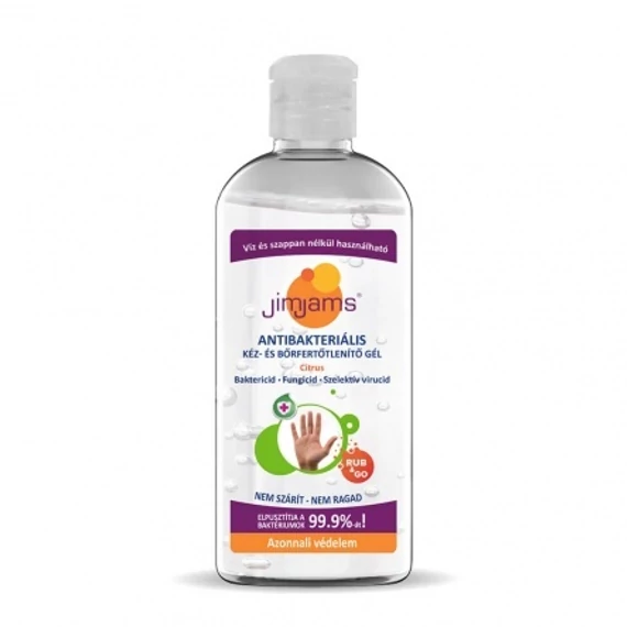 JimJams Antibakteriális kéz- és bőrfertőtlenítő gél, 100ml