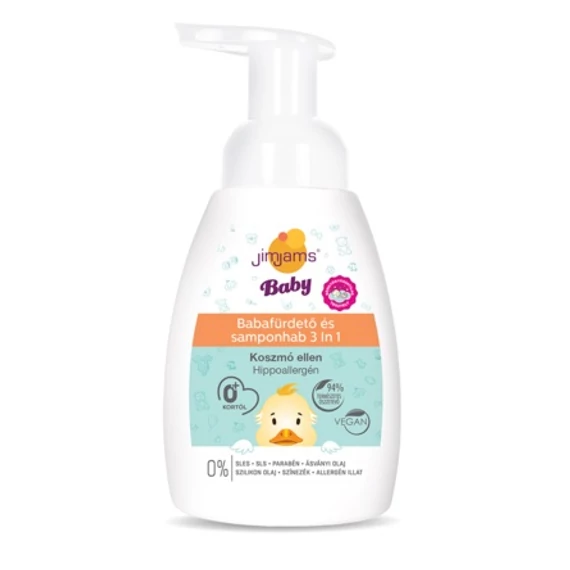 JimJams Baby Babafürdető és samponhab 3in1, 250ml