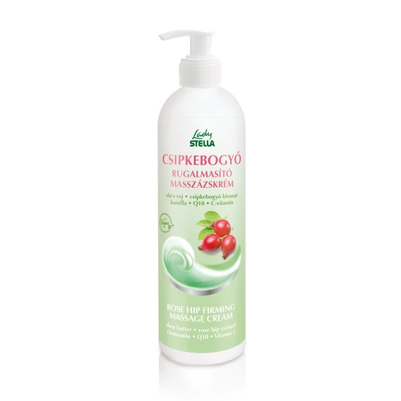 Lady Stella csipkebogyó rugalmasító masszázskrém, 500 ml