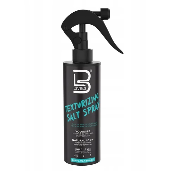 L3VEL3 Sea Salt tengeri sós beszárító és hajformázó spray, 250 ml