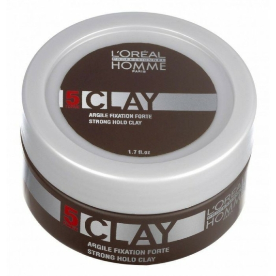 Loreal Homme Clay extra erős tartású wax matt hatással, 50 ml