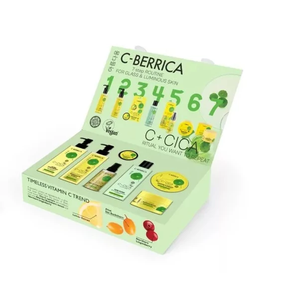 Natura Siberica C-Berrica C+CICA 7-lépéses koreai típusú arcápoló szett, 7 db