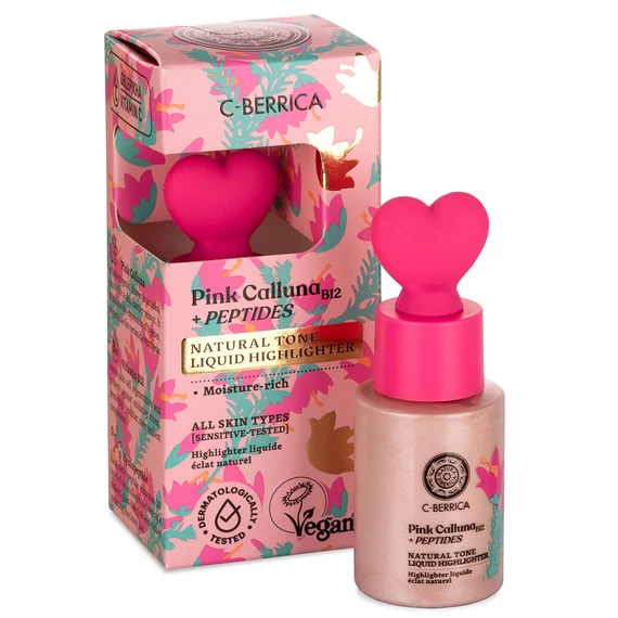 Natura Siberica C-Berrica Pink Calluna Természetes tónusú folyékony highlighter, 30 ml