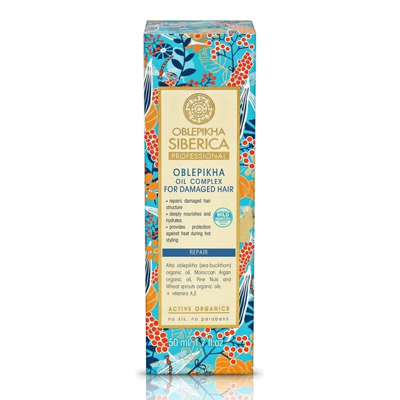 Natura Siberica Oblepikha Siberica Helyreállító homoktövis hajvégápoló olaj , 50 ml