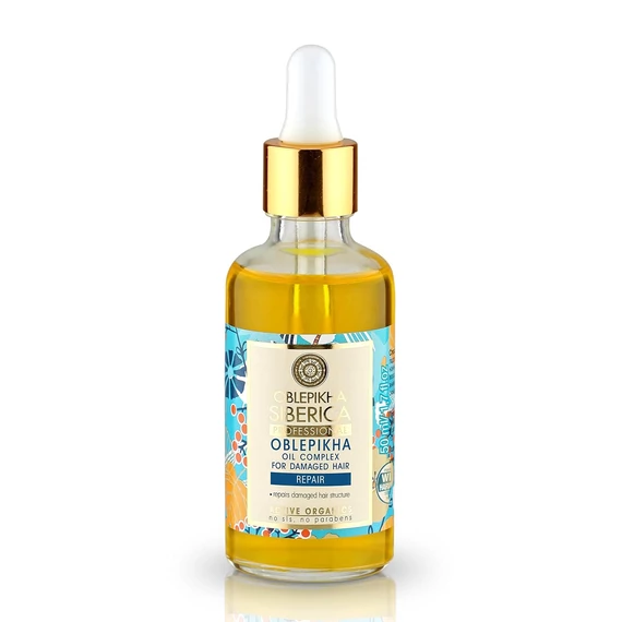 Natura Siberica Oblepikha Siberica Helyreállító homoktövis hajvégápoló olaj , 50 ml