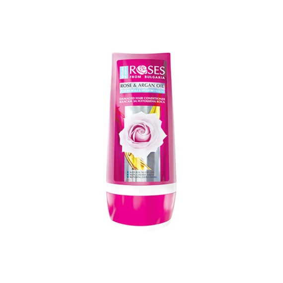 Nature of Agiva balzsam sérült hajra természetes rózsa vízzel és argán olajjal, 250 ml