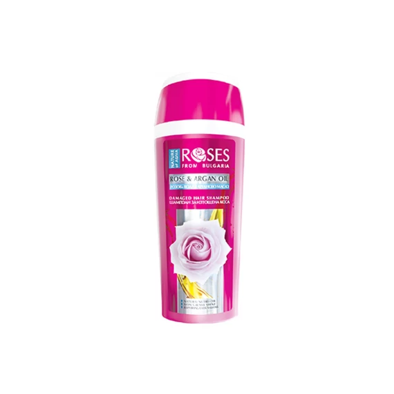 Nature of Agiva sampon sérült hajra természetes rózsa vízzel és argánolajjal, 250 ml