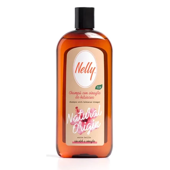 Nelly Natural Origin sampon zsíros hajra hibiszkusz kivonattal, vegán, 400 ml