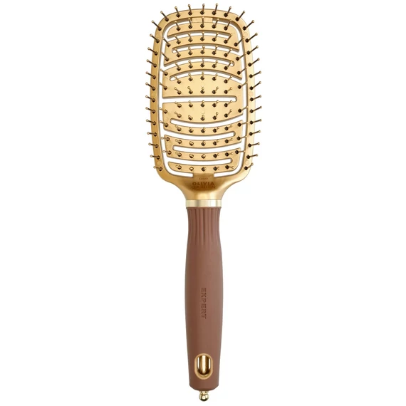 Olivia Garden Expert Care Flex Gold & Brown nylon sörtés hajkefe