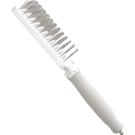 Olivia Garden Expert Care Vent White & Grey nylon sörtés hajkefe, Large