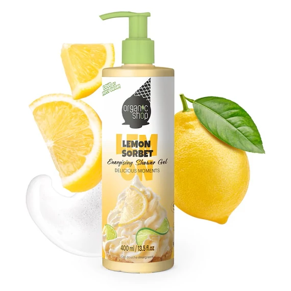 Organic Shop citrom sorbet energizáló tusfürdő gél, 400 ml