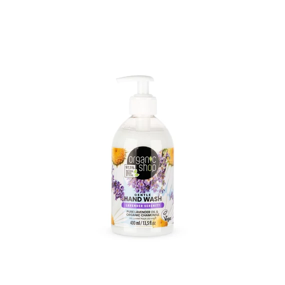 Organic Shop levendula harmónia gyendég folyékony szappan levendulaolajjal és bio kamillával, 400 ml