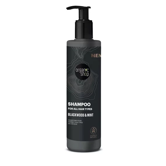 Organic Shop Men sampon tölgyfakéreg-kivonattal és mentával, 280 ml