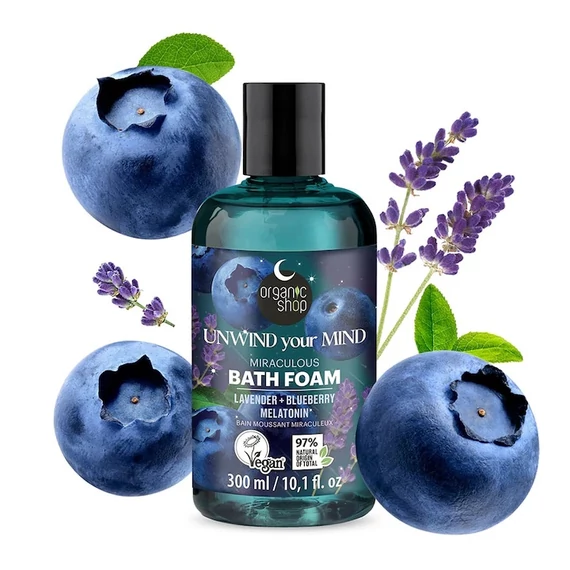 Organic Shop varázslatos habfürdő levendulával, áfonyával és melatoninnal, 300 ml