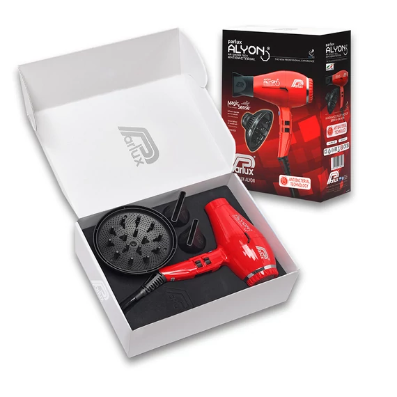Parlux Alyon hajszárító 2250W, Red + Parlux Magic Sense diffúzor