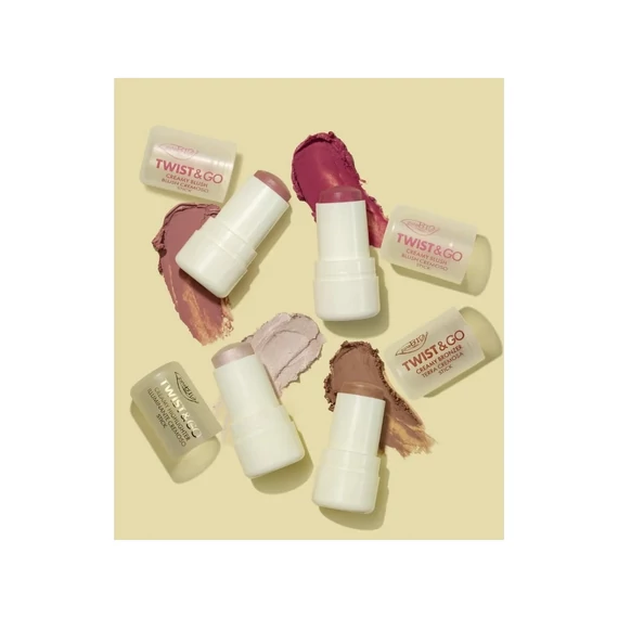 puroBIO Twist & Go Krémes highlighter stift 5g, 01 gyöngyházfényű pezsgő