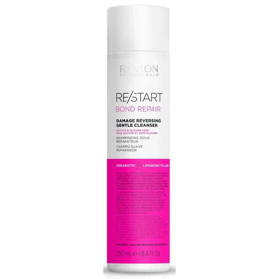 Revlon Restart Bond Repair Gentle Cleanser hajerősítő micellás sampon sérült hajra, 250 ml