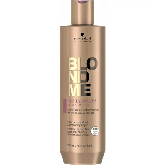 Schwarzkopf Blondme Light sampon vékonyszálú szőke hajra, 300 ml