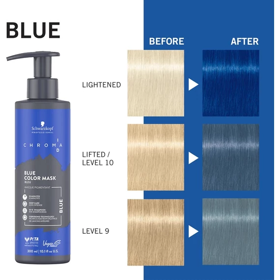 Schwarzkopf Chroma ID hajszínező pakolás, 300 ml, Blue