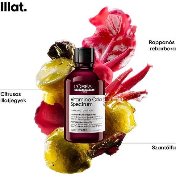 Loreal Serie Expert Vitamino C Spectrum színvédő sampon festett hajra, 300 ml