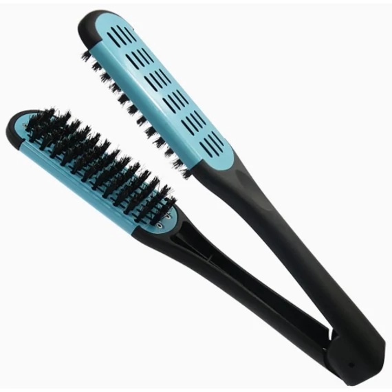 Sibel disznósörte hajegyenesítő kefe, kék