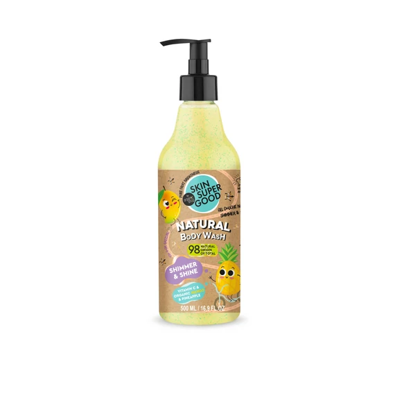 Skin Super Good Skin Super Good természetes Shimmer & Shine tusfürdő, 500 ml