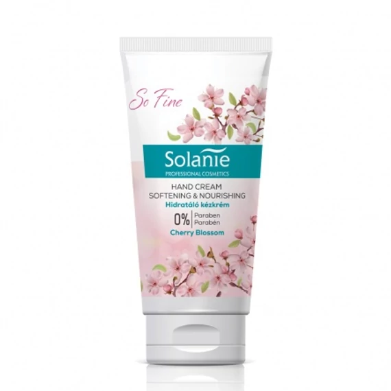 Solanie Basic puhító és tápláló kézkrém cseresznyevirág illattal, 50 ml