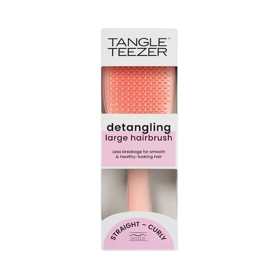 Tangle Teezer The Wet Detangler Large Peach Glow hajkefe göndör hajhoz
